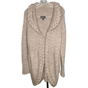 Dressbarn women's cardigan wool blend size large chunky knit boho cottagecore‎